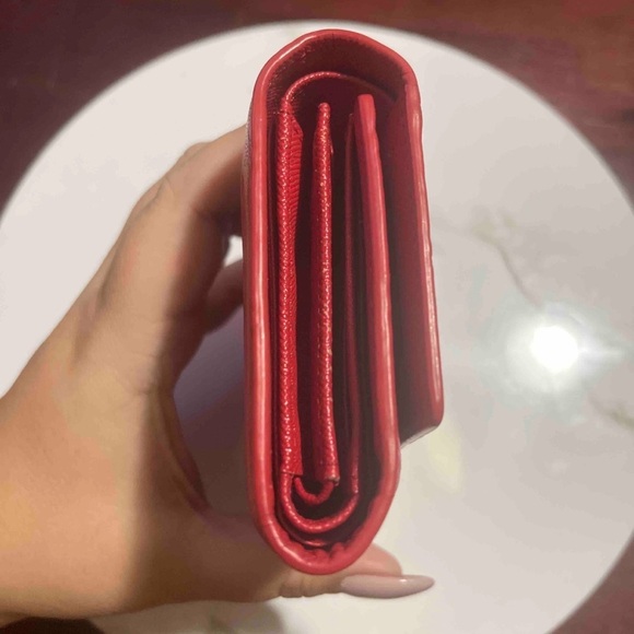 FINAL PRICE MCM Tri-Fold Red Leather Wallet - Picture 4 of 15